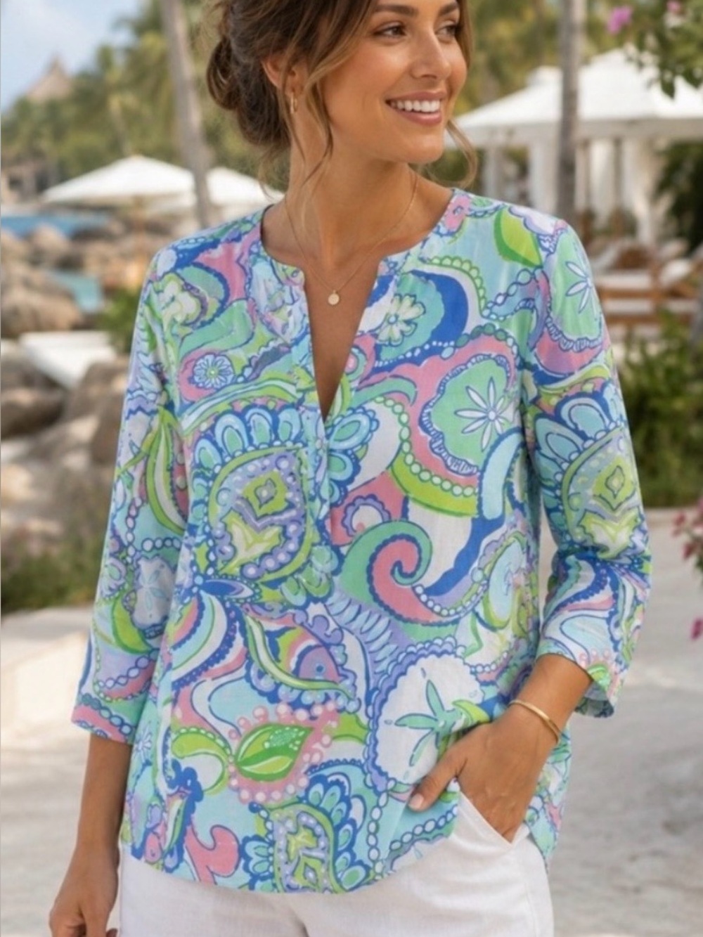 Lilly Pulitzer Amelia Island Tunic Size M